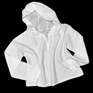 Suzy D London • 100% Linen Hooded Pullover || S/M